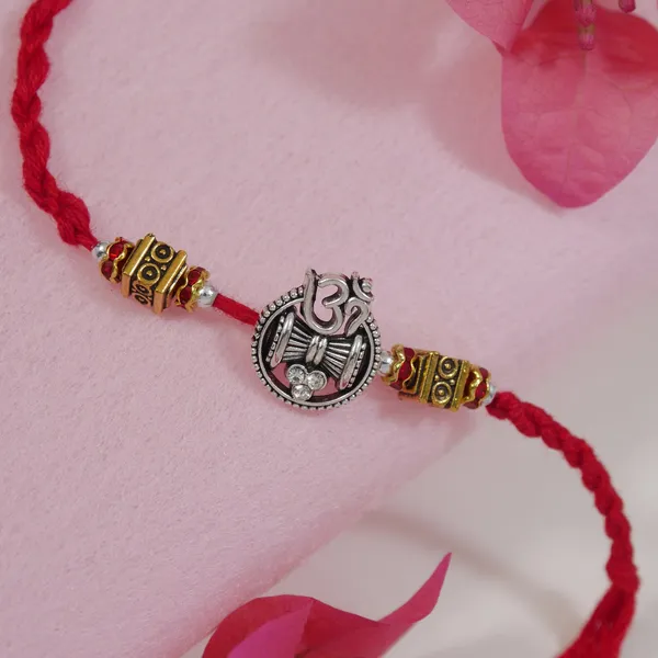 Red_Thread_Beaded_Rakhi_For_Raksha_Bandhan_For_Brother