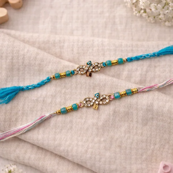 Blue_Thread_Beaded_Rakhi_For_Raksha_Bandhan_For_Brother