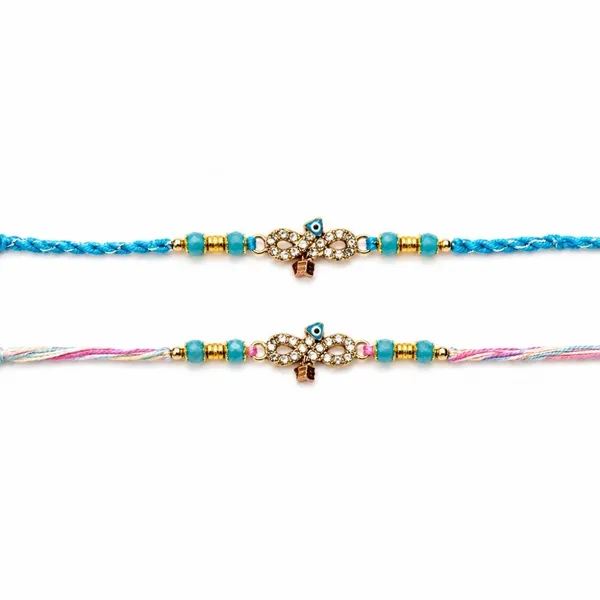 Blue_Thread_Beaded_Rakhi_For_Raksha_Bandhan_For_Brother