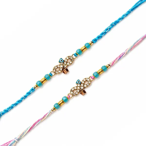 Blue_Thread_Beaded_Rakhi_For_Raksha_Bandhan_For_Brother