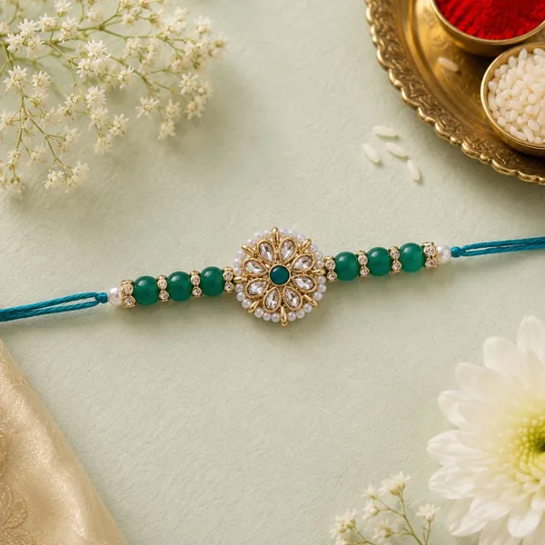Designer_Pearl_Beads_Studded_Rakhi_Bracelet_for_Brother/_Bhaiya