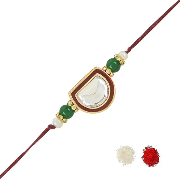Dazzling_Pearl_Kundan_Stone_Rakhi_with_Roli_Chawal_&_Card