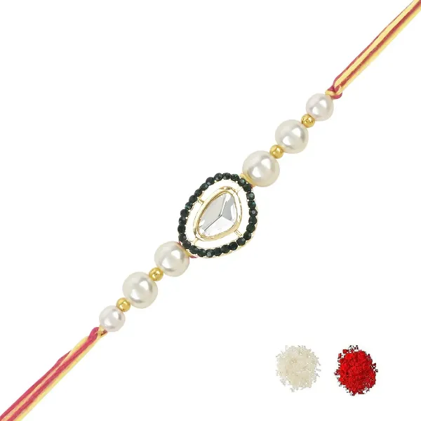 Beautiful_Kundan_&_Pearl_Rakhi_with_Roli_Chawal_&_Card