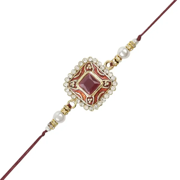 Colourful_Beads_And_Meenakari_Rakhi_with_Roli_Chawal_&_Card