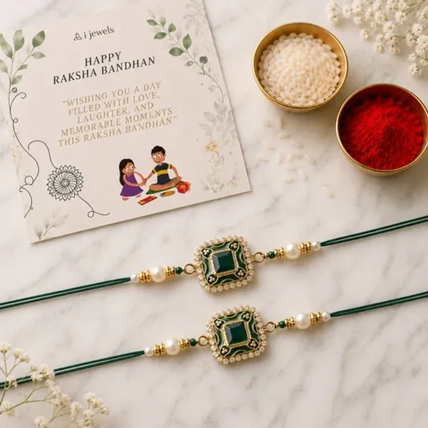 Green_Thread_Beaded_Rakhi_For_Raksha_Bandhan_For_Bhaiya_And_Bhabhi