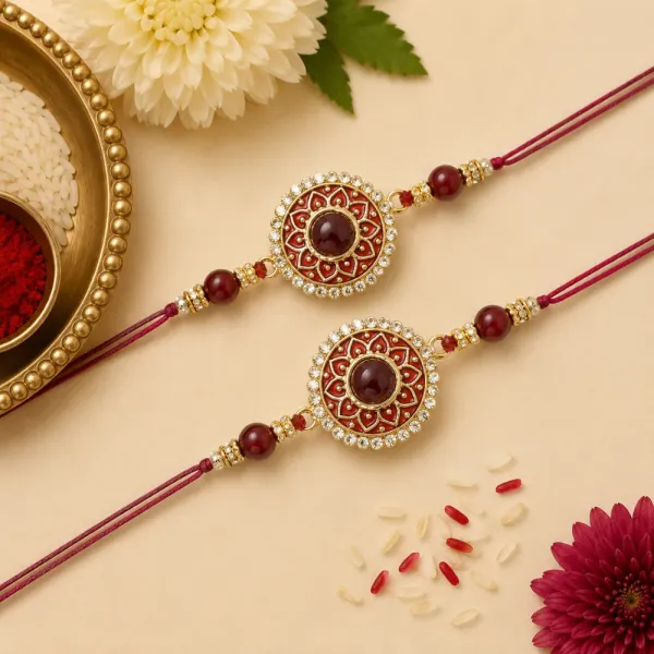 Colourful_Beads_And_Meenakari_Rakhi_with_Roli_Chawal_&_Card_(Pack_of_2)