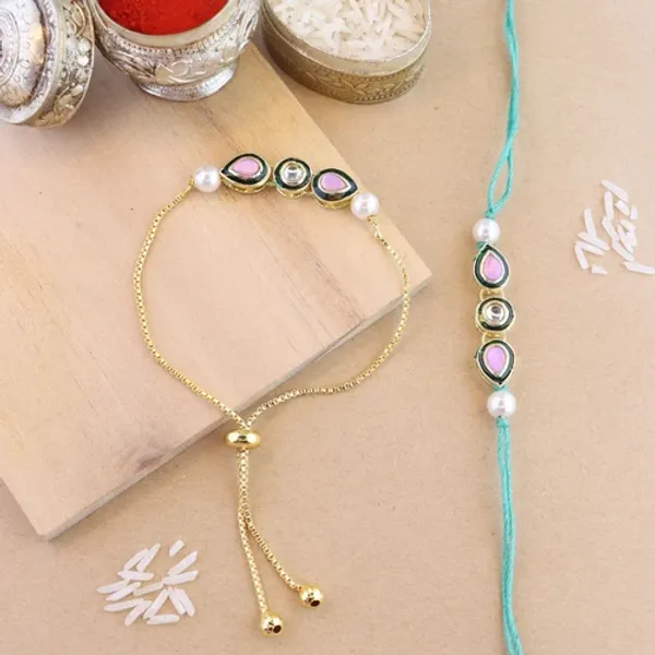 Designer_Bhaiya_Bhabhi_Hanging_Lumba_&_Rakhi_Combo_Set