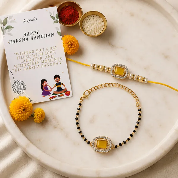 Elegant_Bhaiya_Bhabhi_Pearl_Lumba_Mangalsutra_Bracelet_&_Rakhi_With_Roli_Chawal_&_Card