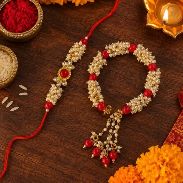 Pearl_Bhaiya_Bhabhi_Lumba_Rakhi_With_Roli_Chawal