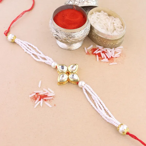 Beautiful_Kundan_&_Pearl_Rakhi_with_Roli_Chawal_&_Card