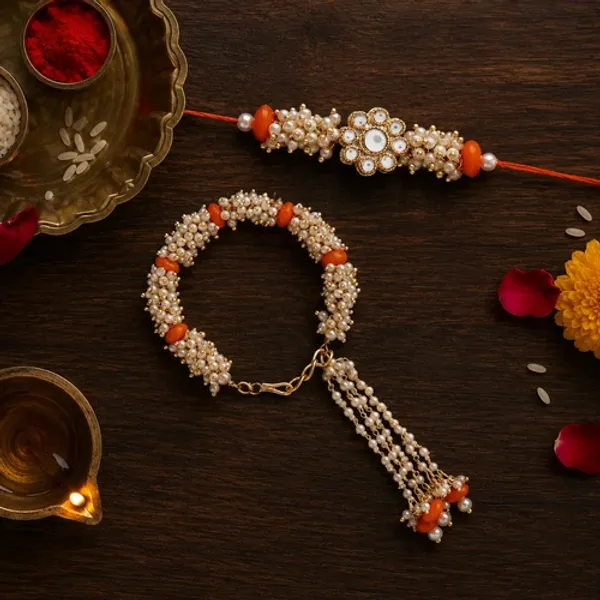 Pearl_Bhaiya_Bhabhi_Lumba_Rakhi_With_Roli_Chawal