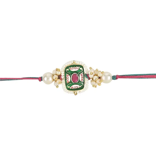 Mesmerizing_Kundan_And_Meena_Rakhi_With_Roli_Chawal_&_Card_(Pack_of_3)