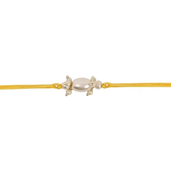 Delicate_Pearl_Beads_White_Rakhi_with_Roli_Chawal_&_Rakshabandhan_Card