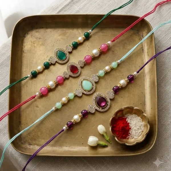 Elegance_Kundan_&_Pearl_Beads_Rakhi_with_Roli_Chawal_&_Card_(Pack_of_4)