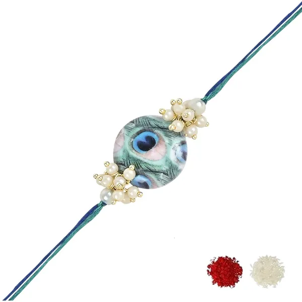 Beautiful_Peacock_Feather_Rakhi_with_Roli_Chawal_&_Card