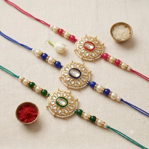 Beautiful_Kundan_&_Pearl_Beads_Rakhi_with_Roli_Chawal_&_Card_(Pack_of_3)