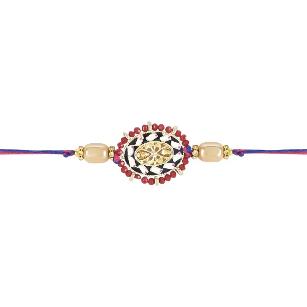 Beautiful_Kundan_&_Pearl_Rakhi_with_Roli_Chawal_&_Card