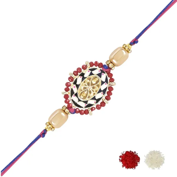 Beautiful_Kundan_&_Pearl_Rakhi_with_Roli_Chawal_&_Card