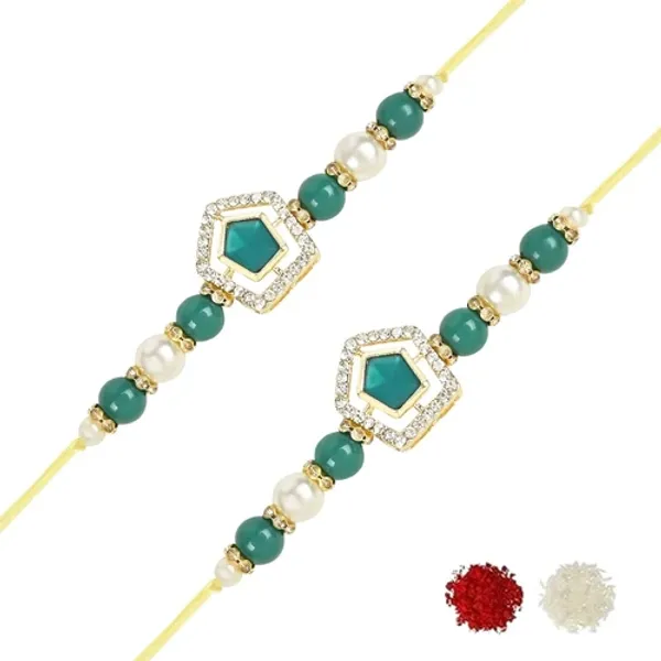 Beautiful_Kundan_&_Pearl_Rakhi_with_Roli_Chawal_&_Card