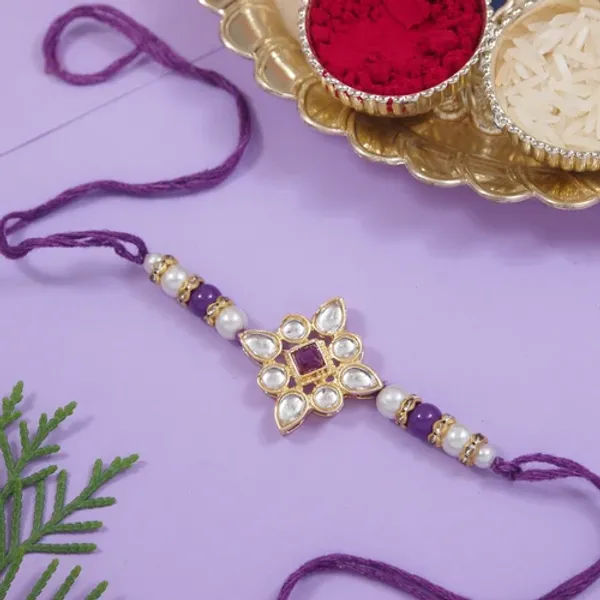 Delicate_Pearl_Beads_Wine_Rakhi_with_Roli_Chawal_&_Rakshabandhan_Card