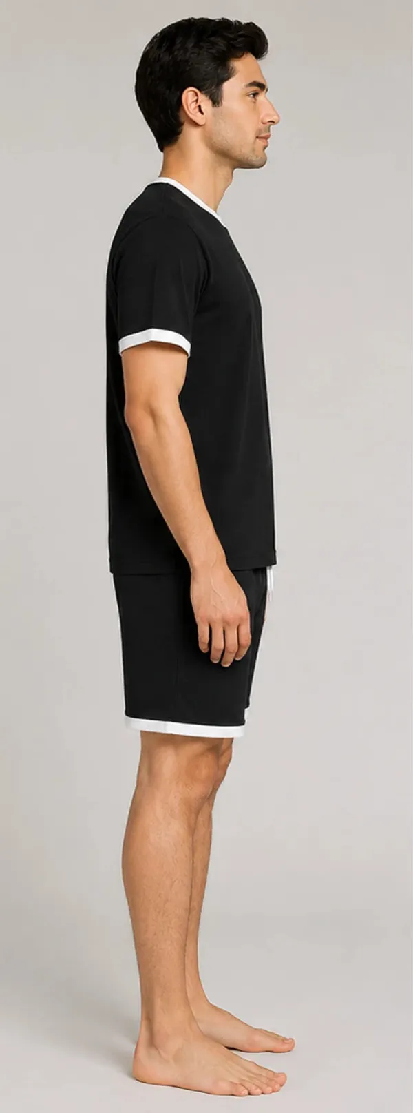 Black_Lycra_Relaxed_Fit_T-Shirt_Shorts_Set_For_Men