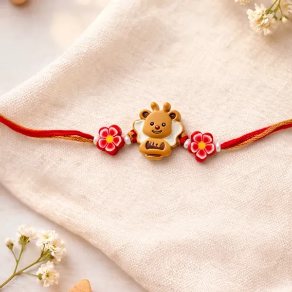 Cartoon_Bear_with_Roli_Chawal_and_Rakshabandhan_Card