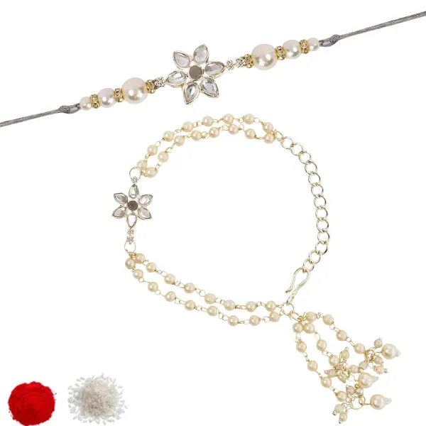 Elegant_Bhaiya_Bhabhi_Grey_Lumba_&_Pearl_Rakhi_With_Roli_Chawal_&Card