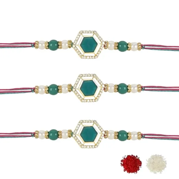 Beautiful_Kundan_&_Pearl_Rakhi_with_Roli_Chawal_&_Card_(Pack_of_3)