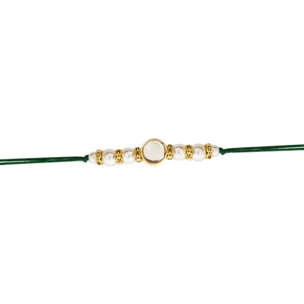 Green_Thread_Beaded_Rakhi_For_Raksha_Bandhan_For_Brother