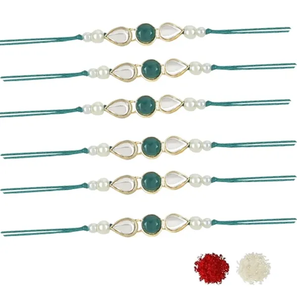 Dazzling_Pearl_Kundan_Stone_Rakhi_with_Roli_Chawal_&_Card_(Pack_of_6)