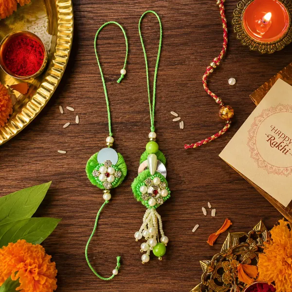 Green_Thread_Beaded_Rakhi_For_Raksha_Bandhan_For_Bhaiya_And_Bhabhi