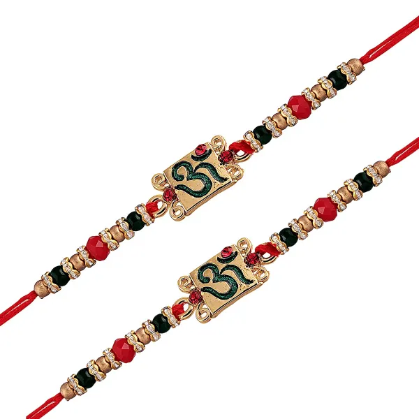 Designer_OM_Pearl_Rakhi_(Pack_Of_2)