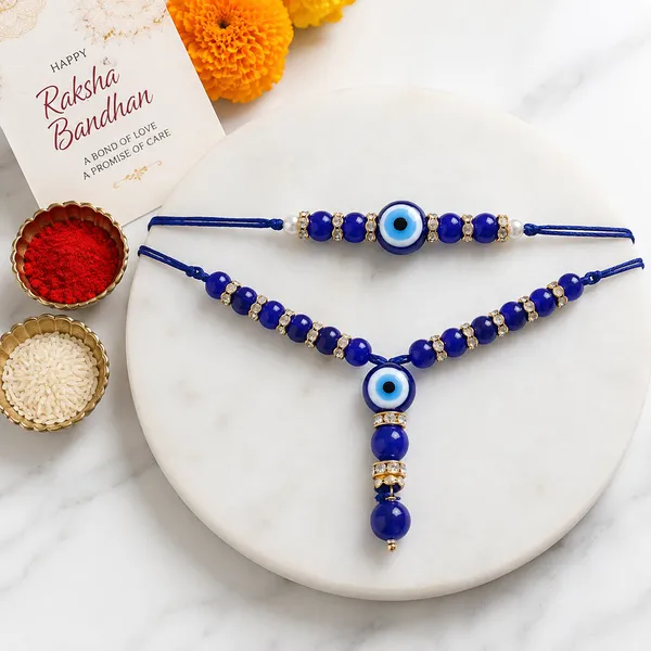 Blue_Thread_Beaded_Evil_Eye_Rakhi_For_Raksha_Bandhan_For_Bhaiya_And_Bhabhi