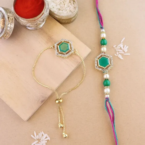 Designer_Bhaiya_Bhabhi_Hanging_Lumba_&_Rakhi_Combo_Set