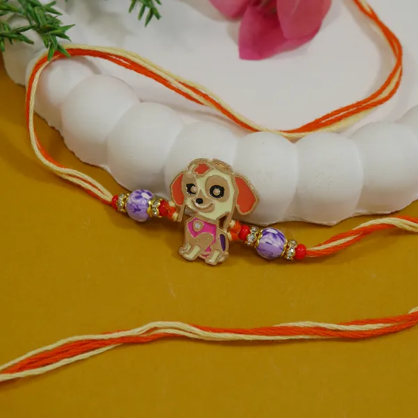 Adorable_Little_Cute_Puppy_Pets_Rakhi_With_Roli_Chawal_&_Rakshaband_Card