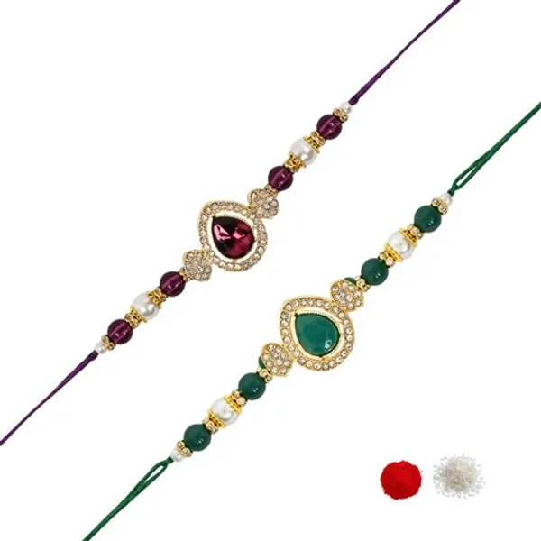 Elegance_Kundan_&_Pearl_Beads_Rakhi_with_Roli_Chawal_&_Card_(Pack_of_2