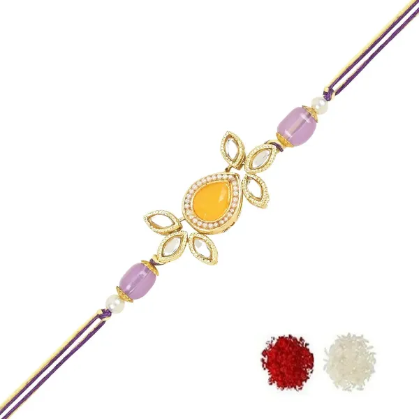 Beautiful_Kundan_&_Pearl_Rakhi_with_Roli_Chawal_&_Card