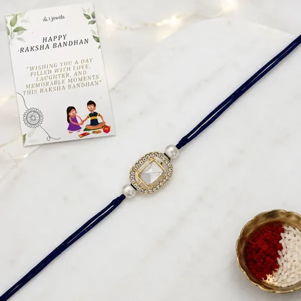 Delicate_Pearl_Beads_Blue_Rakhi_with_Roli_Chawal_&_Rakshabandhan_Card