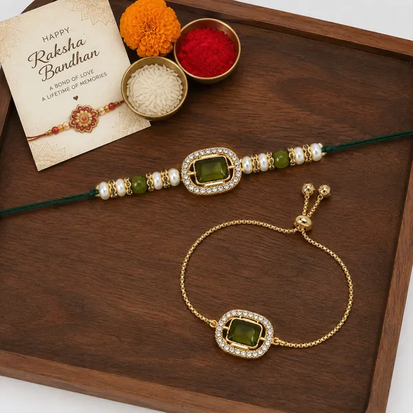 Designer_Bhaiya_Bhabhi_Mehendi_Lumba_Bracelet_&_Rakhi_With_Roli_Chawal_&_Card