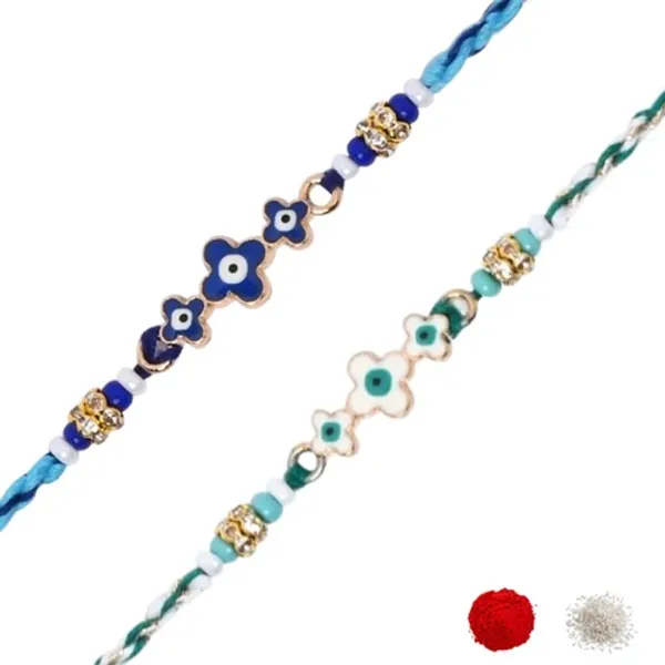 Minimalist_Evil_Eye_Rakhis_With_Roli_Chawal_&_Rakshabandhan_Card_(Pack_of_2)