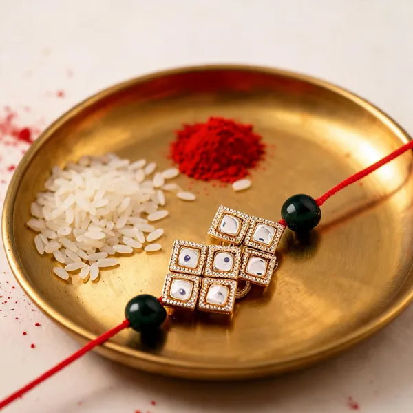 Gold_Plated_Ethnic_Designer_Kundan_Beads_Rakhi_for_Brother/Men
