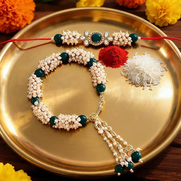 Pearl_Bhaiya_Bhabhi_Lumba_Rakhi_With_Roli_Chawal