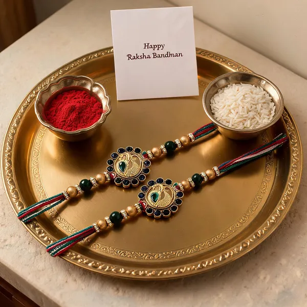 Designer_Peacock_Rakhi_for_Brother_-_Pack_of_2