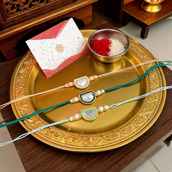Green_And_Peach_Thread_Beaded_Rakhi_For_Raksha_Bandhan_For_Kids_Pack_Of_3