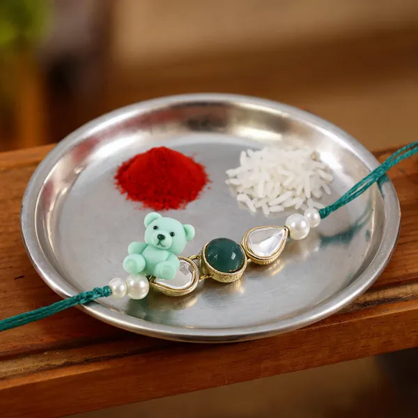 Green_Thread_Beaded_Rakhi_For_Raksha_Bandhan_For_Kids