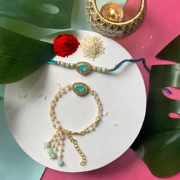 Elegant_Bhaiya_Bhabhi_Lumba_Pearl_&_Rakhi_With_Roli_Chawal_&_Card
