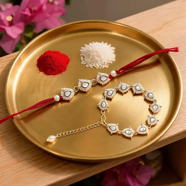 Elegant_Bhaiya_Bhabhi_Maroon_Lumba_Pearl_&_Rakhi_With_Roli_Chawal_&Card