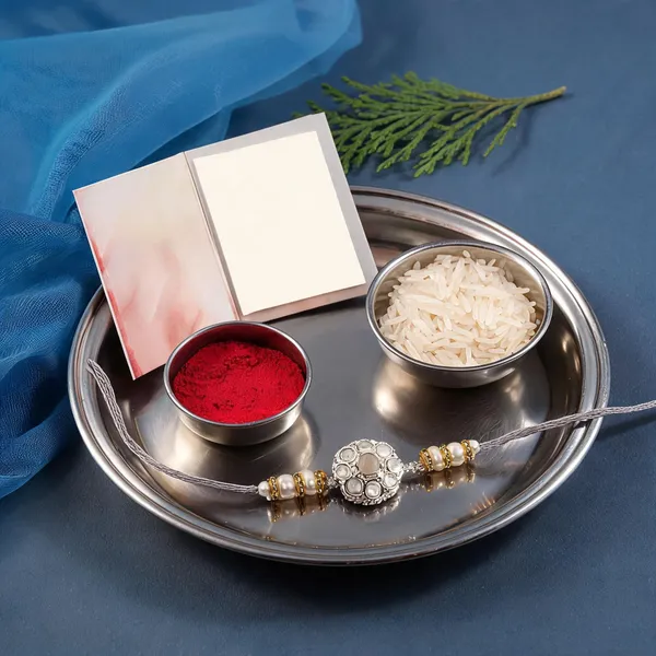 Grey_Thread_Beaded_Rakhi_For_Raksha_Bandhan_For_Brother