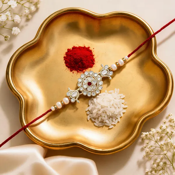 Delicate_Pearl_Beads_Pink_Rakhi_with_Roli_Chawal_&_Rakshabandhan_Card