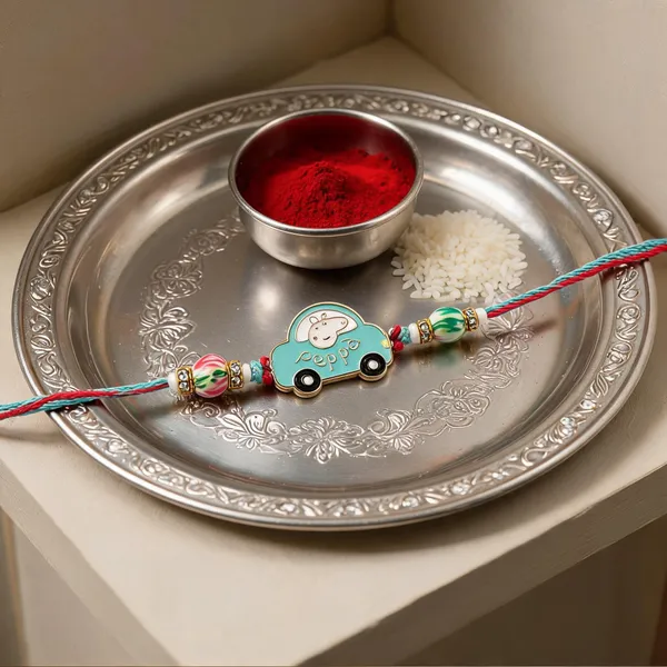 Blue_Thread_Beaded_Rakhi_For_Raksha_Bandhan_For_Brother